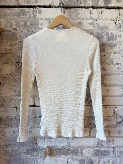 V::Room LS High-Soft Double-Face Crew - White Gray