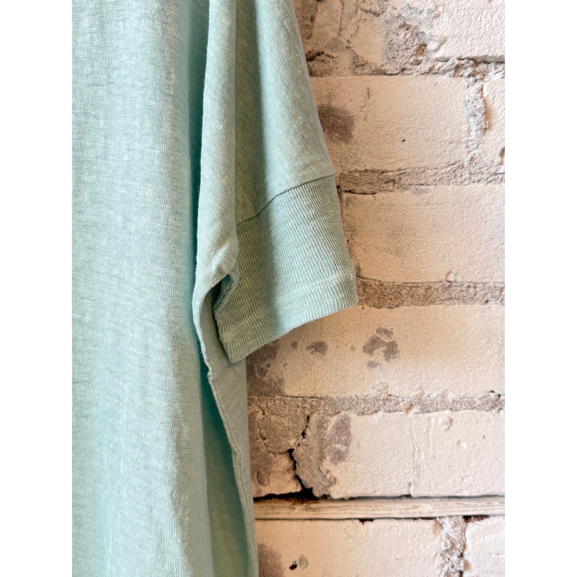 Hemp Jersey Oversized SS Crew - Dusty Mint - DUNE + SALT