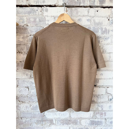 Refined Knitted Merino Wool T-Shirt - Shore Sand - DUNE + SALT
