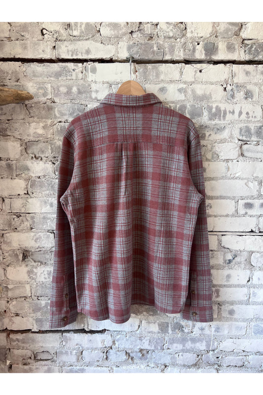 Pacifica Stretch Twill Shirt - Marsala Plaid - DUNE + SALT