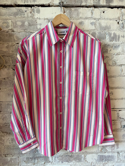 Chiara Long Sleeve Shirt - Fuchsia Multi Stripe