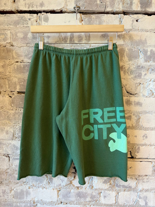 FreeCity FREECITY CUTOFFS - Eatgreen Dark Olive Green