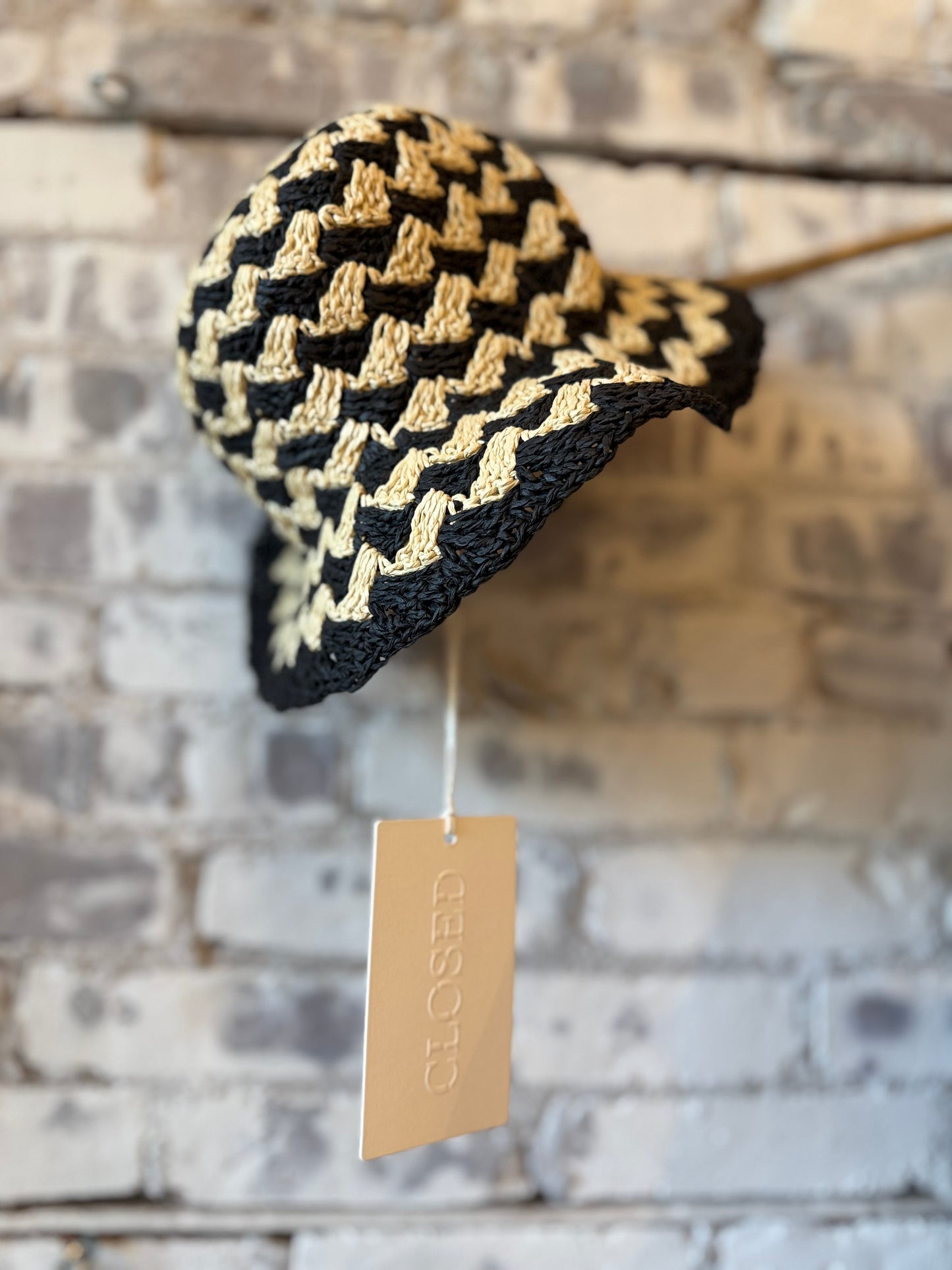 Paper Braid Sun Hat – Black