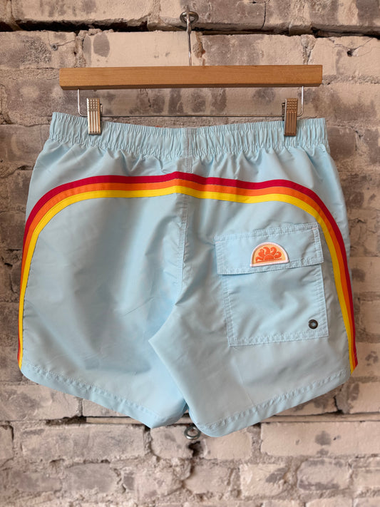 Sundek Iconic Taffeta Elastic Waist Boardshort - Vintage Glacier Dark Gray