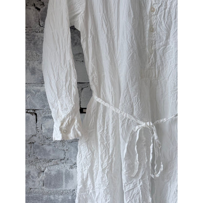 Washed Cotton Crinkle Dress – White - DUNE + SALT