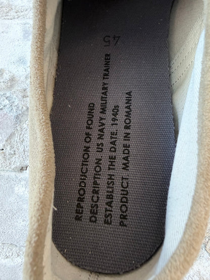 ZDA Marathon Military Trainer - Beige Suede/White Sole