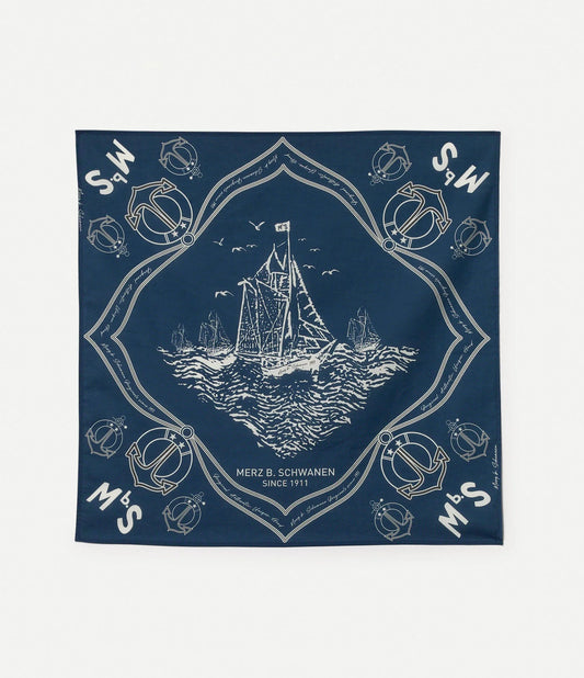 MbS Logo Lightweight Cotton Poplin Bandana - Ink - DUNE + SALT