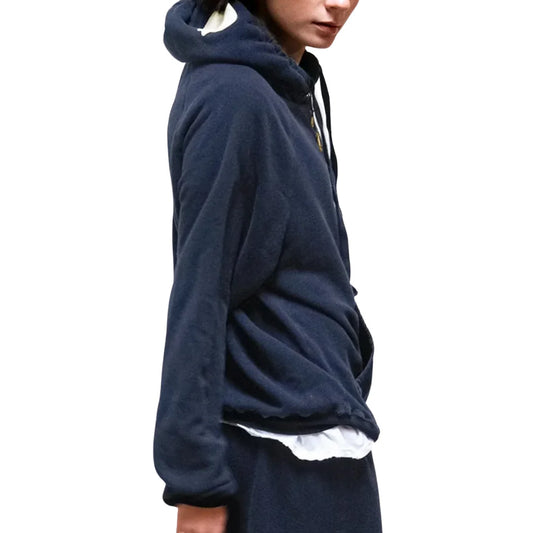 FreeCity BASICGOODNESS LT TERRY FLUFF HOODIE - Moonshrooms Blue White Smoke