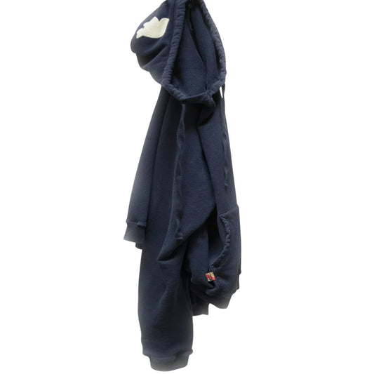 FreeCity BASICGOODNESS LT TERRY FLUFF HOODIE - Moonshrooms Blue White Smoke