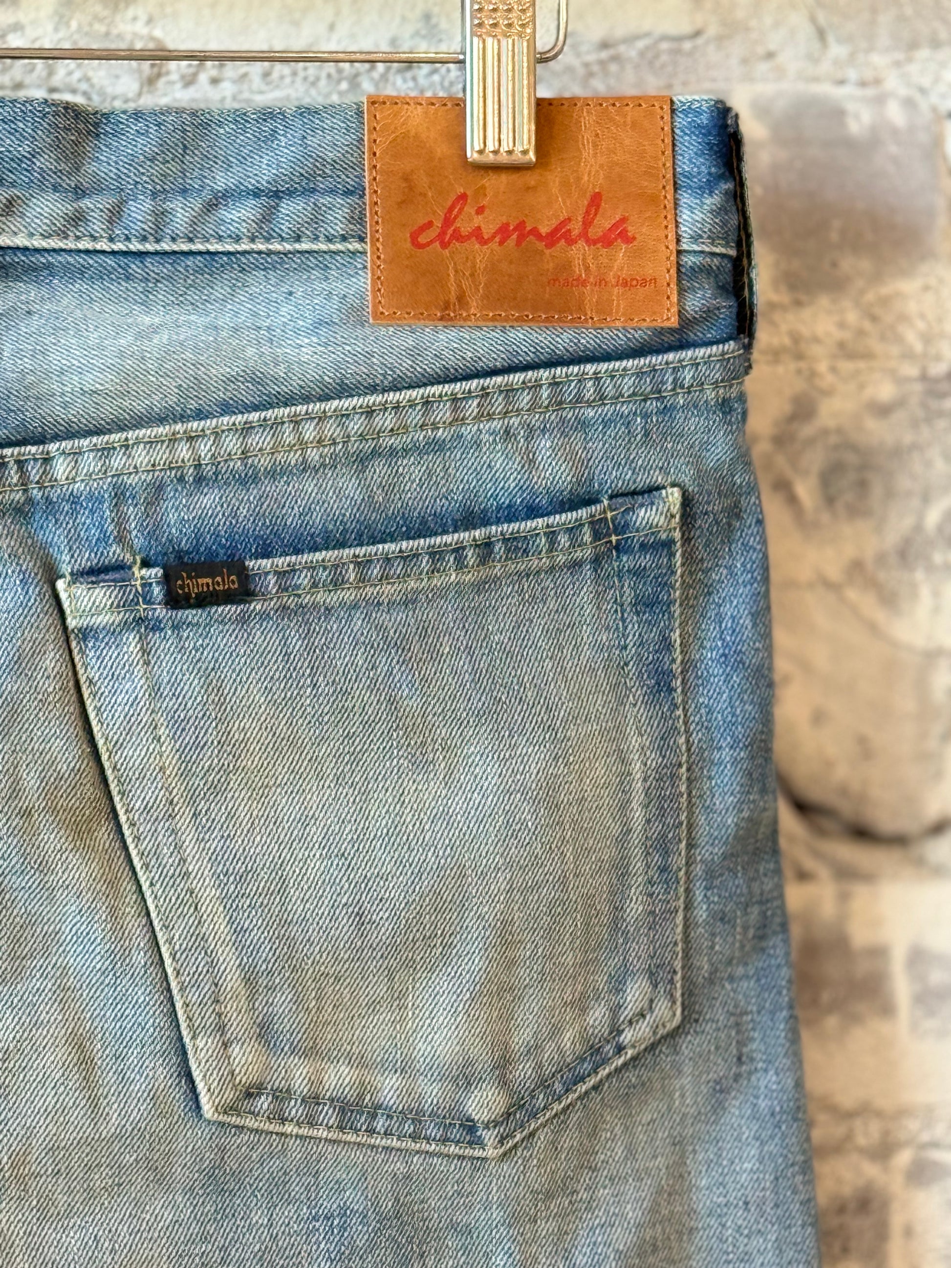 13.5oz Selvedge Denim Used Ankle Cut - Medium Distress - DUNE + SALT