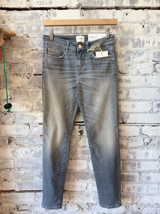 Baker Power Stretch Skinny Jeans - Mid Grey - DUNE + SALT