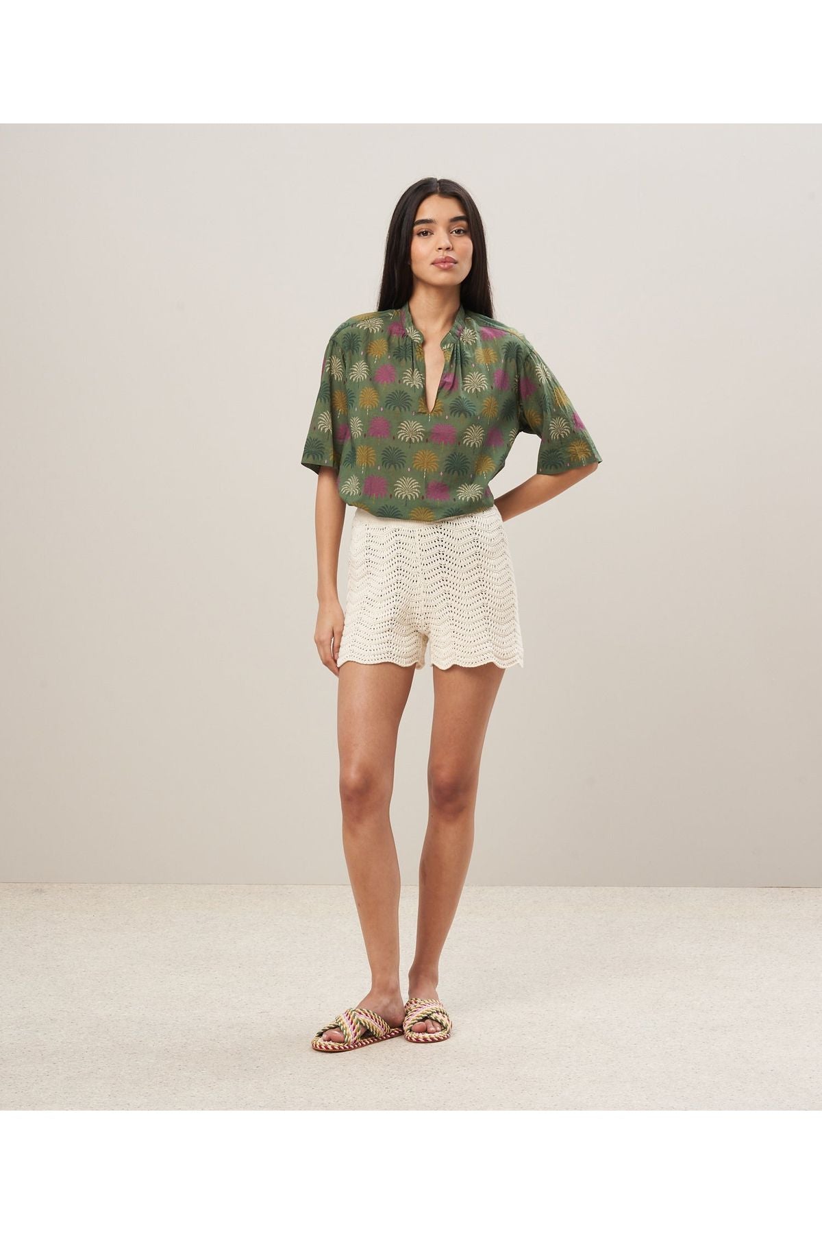 Marli Crochet Knit Short - Ecru - DUNE + SALT