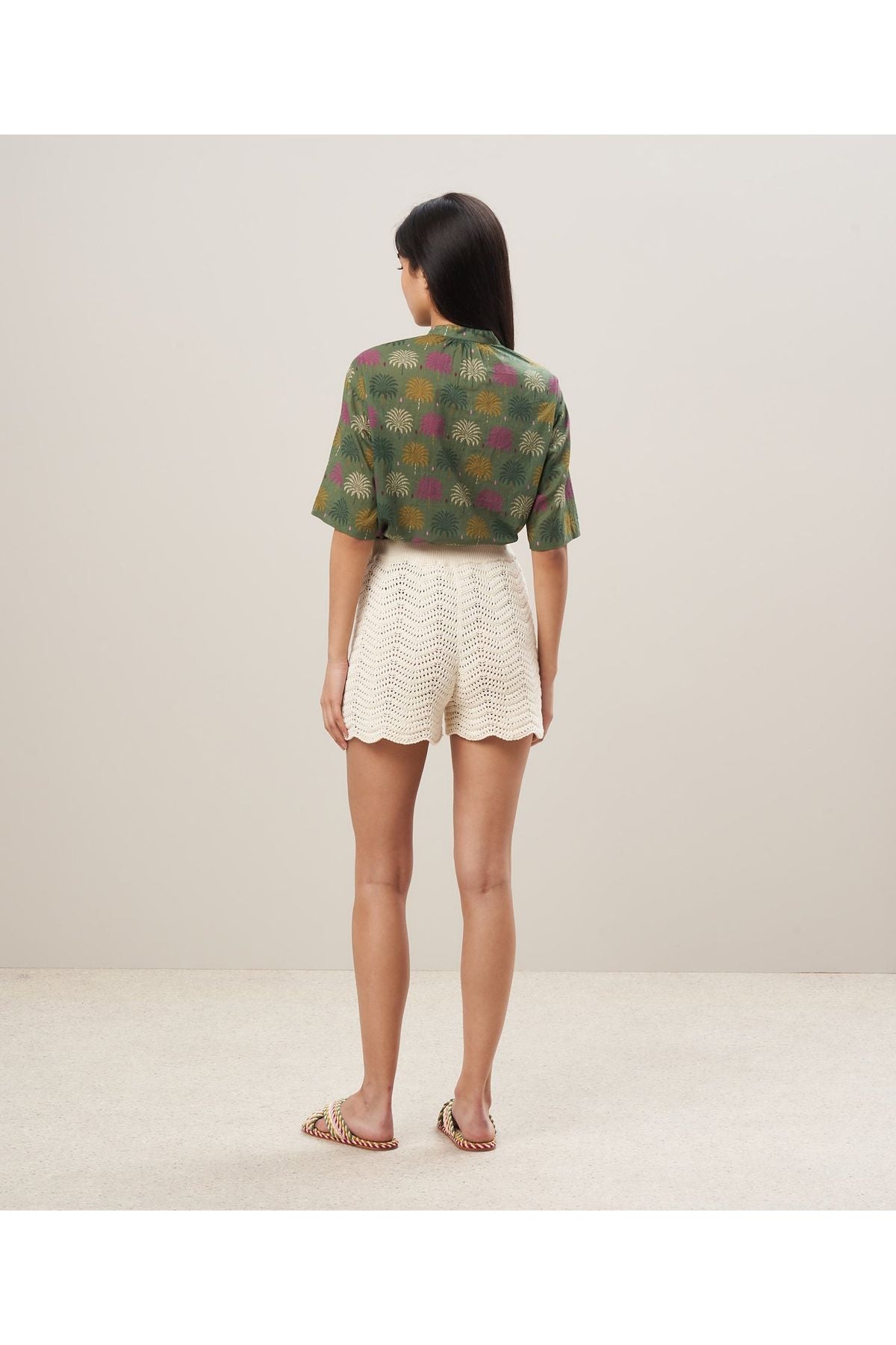 Marli Crochet Knit Short - Ecru - DUNE + SALT