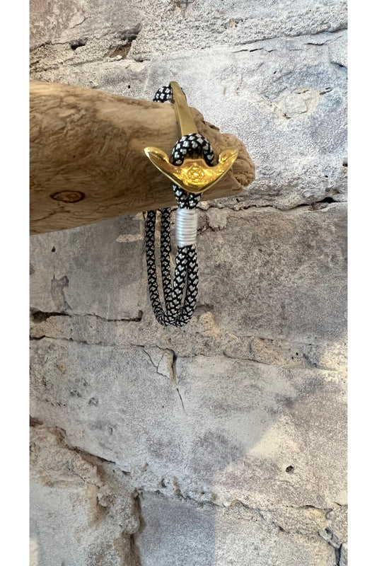 Black Diamond Nautical Brass Anchor Bracelet - DUNE + SALT