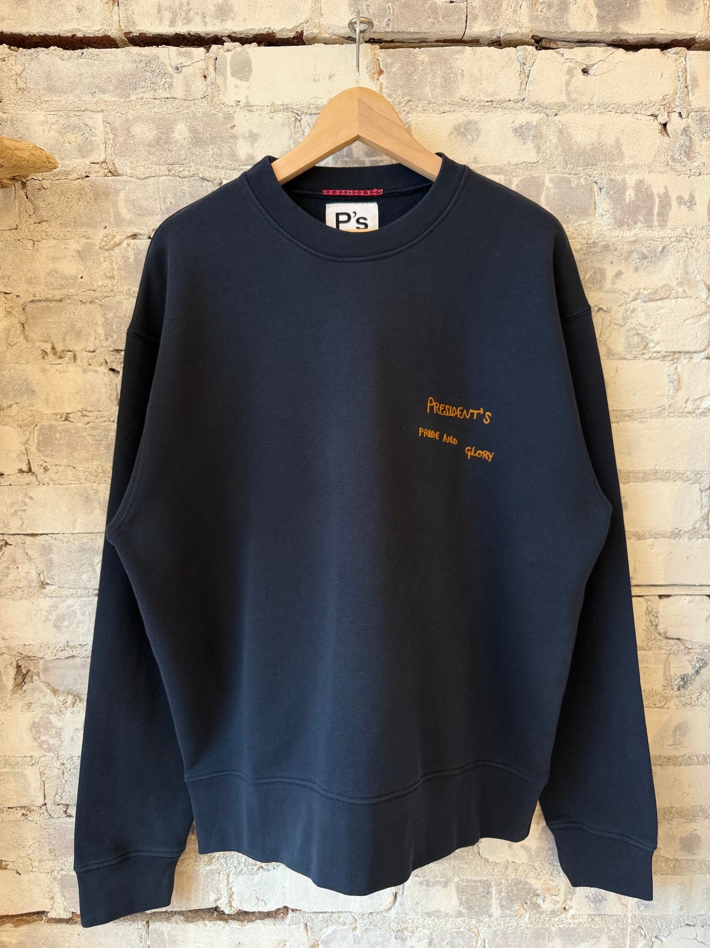 P's Crew Embroidered Champion Sweater - Navy - DUNE + SALT