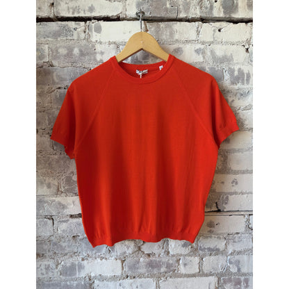 Pure Cotton Crewneck T-Shirt - Coral - DUNE + SALT