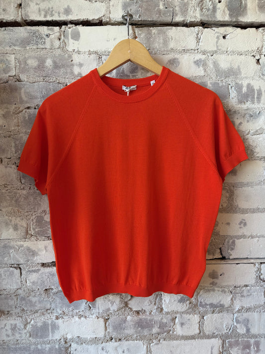 Pure Cotton Crewneck T-Shirt - Coral - DUNE + SALT