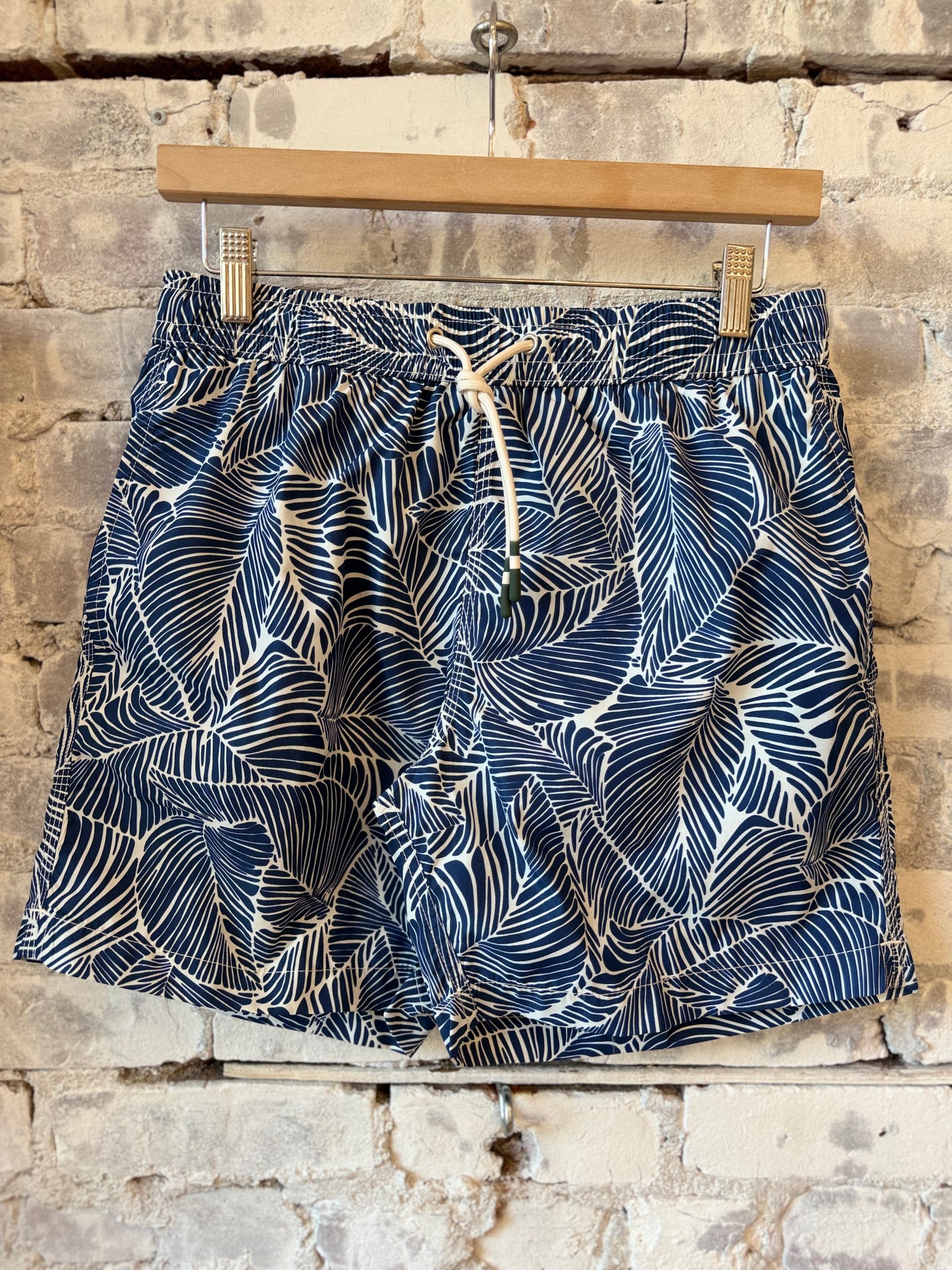"Palm" Woven Swimshort - Navy