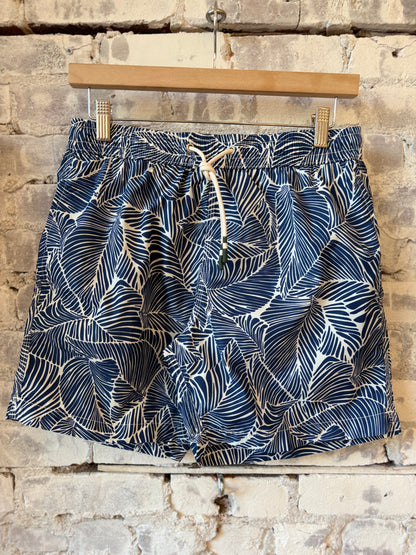 "Palm" Woven Swimshort - Navy