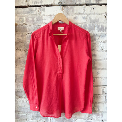 Hartford Women's Cartoon Woven Shirt - Tomato Maroon
