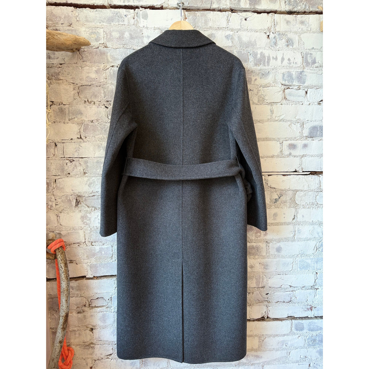 Aspesi Double-Face Wool Coat - Charcoal Dark Slate Gray