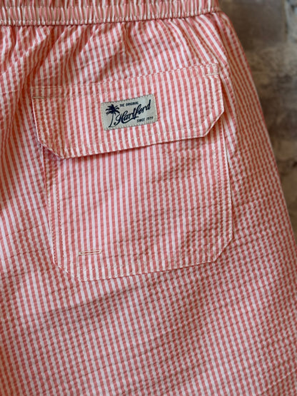 Seersucker Woven Swimshort - Coral