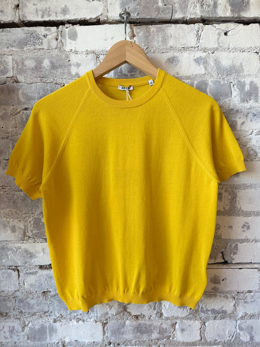 Pure Cotton Crewneck T-Shirt - Yellow - DUNE + SALT