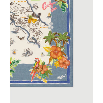 Hartford Women's Bandana Costa Rica Woven Scarf - Denim Light Slate Gray