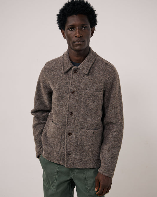 Service Knitted Jacket - Mushroom