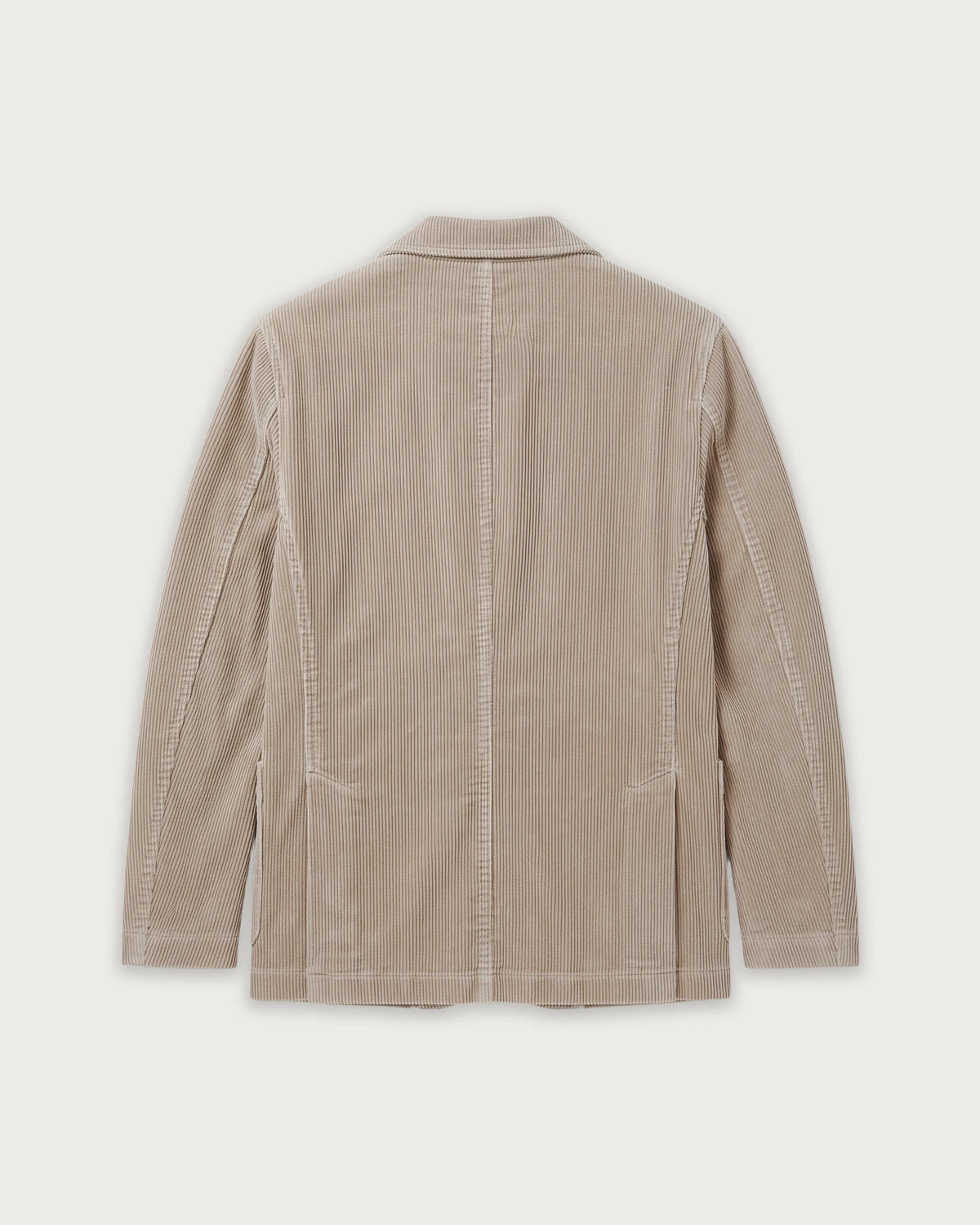 Hartford Men's Julian Woven Jacket in sand, showing the textured woven fabric and classic collar design.