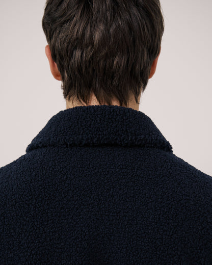 Sherpa Utility Knitted Jacket - Navy