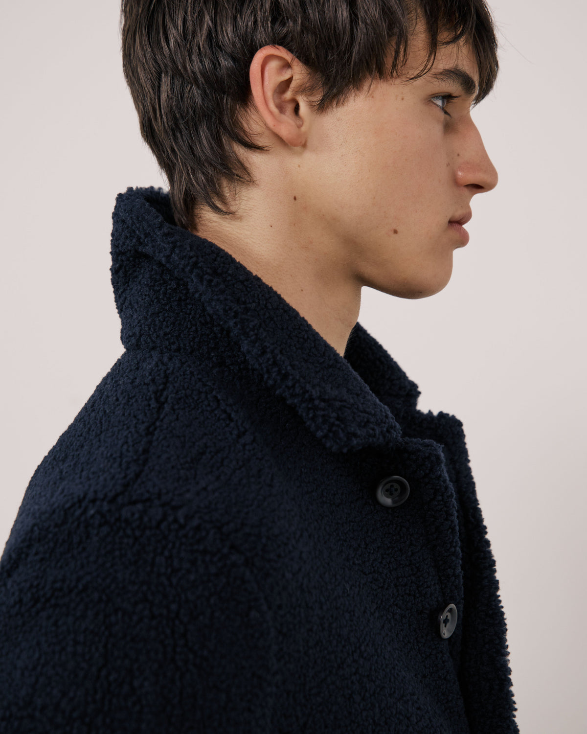 Sherpa Utility Knitted Jacket - Navy