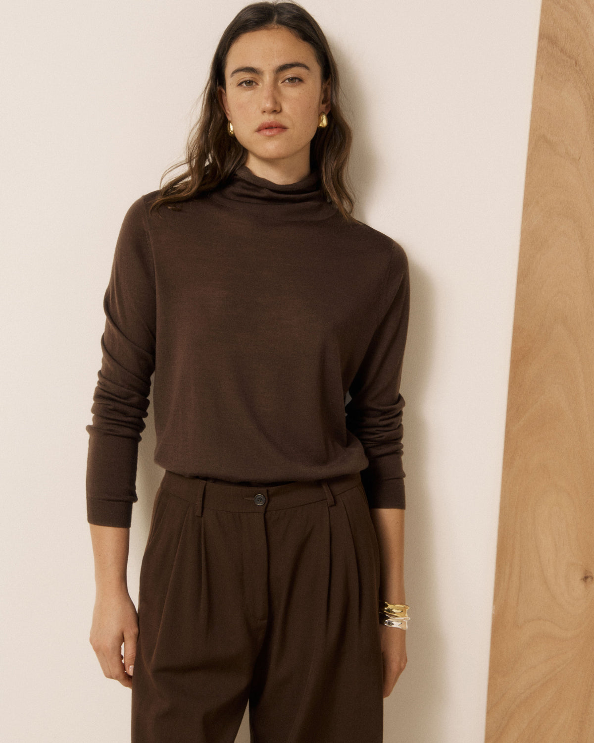 Myrfa Knitted Sweater - Chocolate
