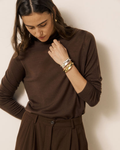 Myrfa Knitted Sweater - Chocolate