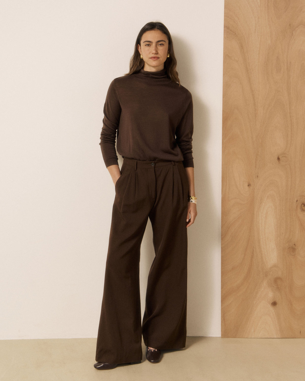 Myrfa Knitted Sweater - Chocolate
