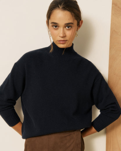 Mylo Knitted Sweater - Navy