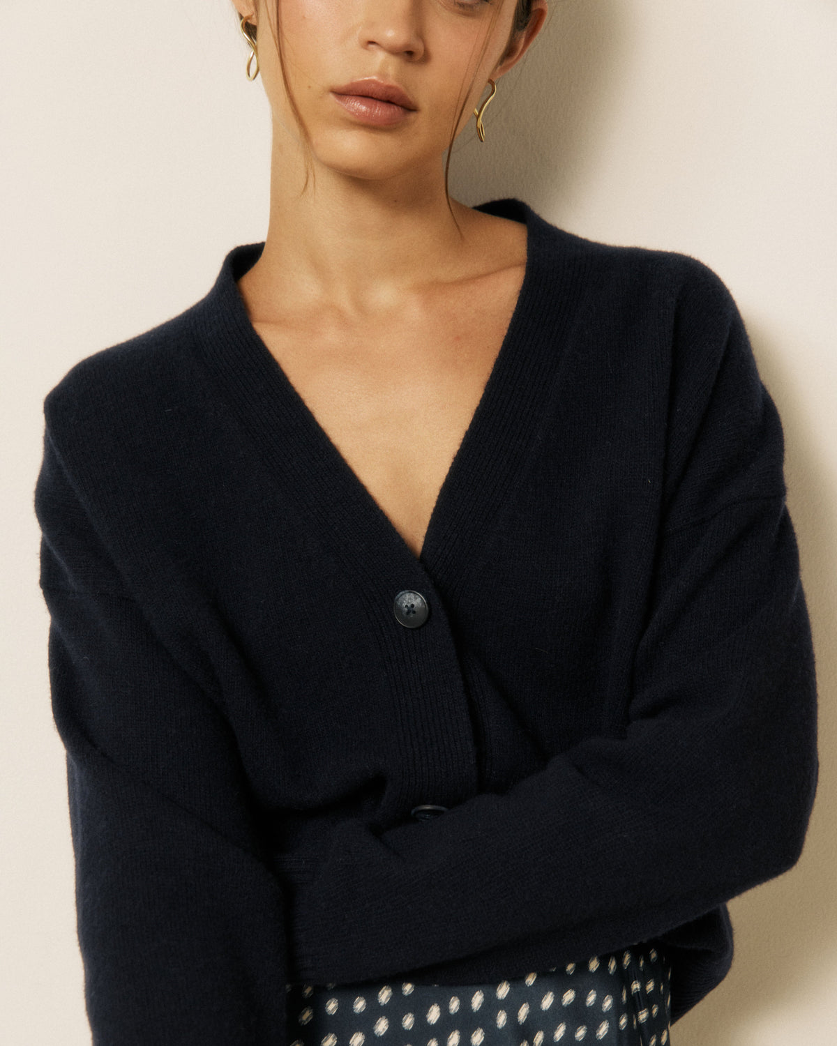 Mosine Knitted Cardigan - Navy