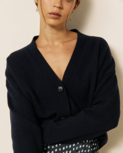 Mosine Knitted Cardigan - Navy
