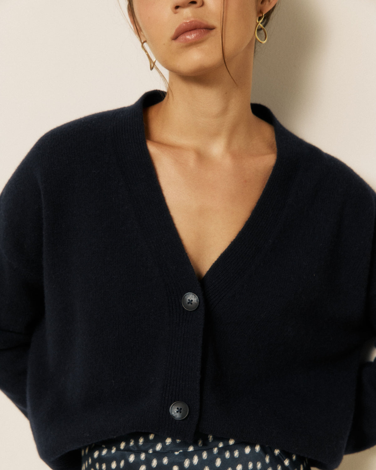 Mosine Knitted Cardigan - Navy