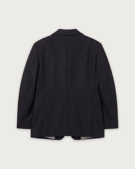 Women's Victo Woven Jacket in dark navy by Hartford Women, featuring a textured fabric and tailored fit.