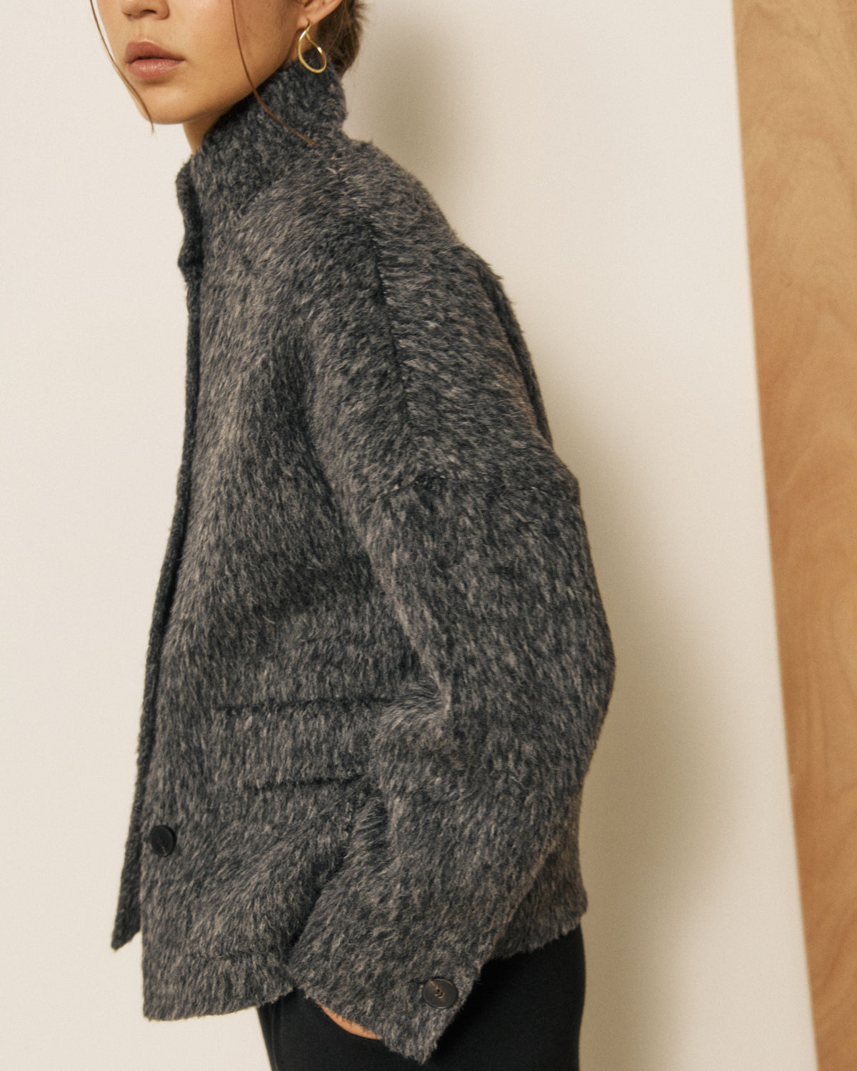 Women's grey Vivien woven jacket by Hartford Women's, featuring a stylish woven fabric and tailored fit.