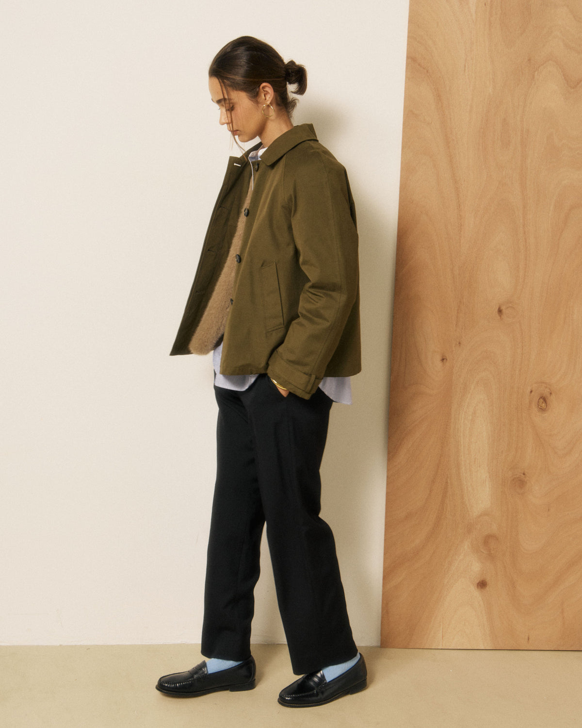 Voltaire Woven Coat - Army