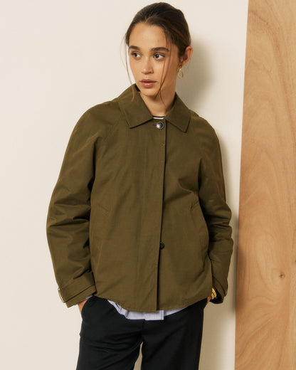 Voltaire Woven Coat - Army