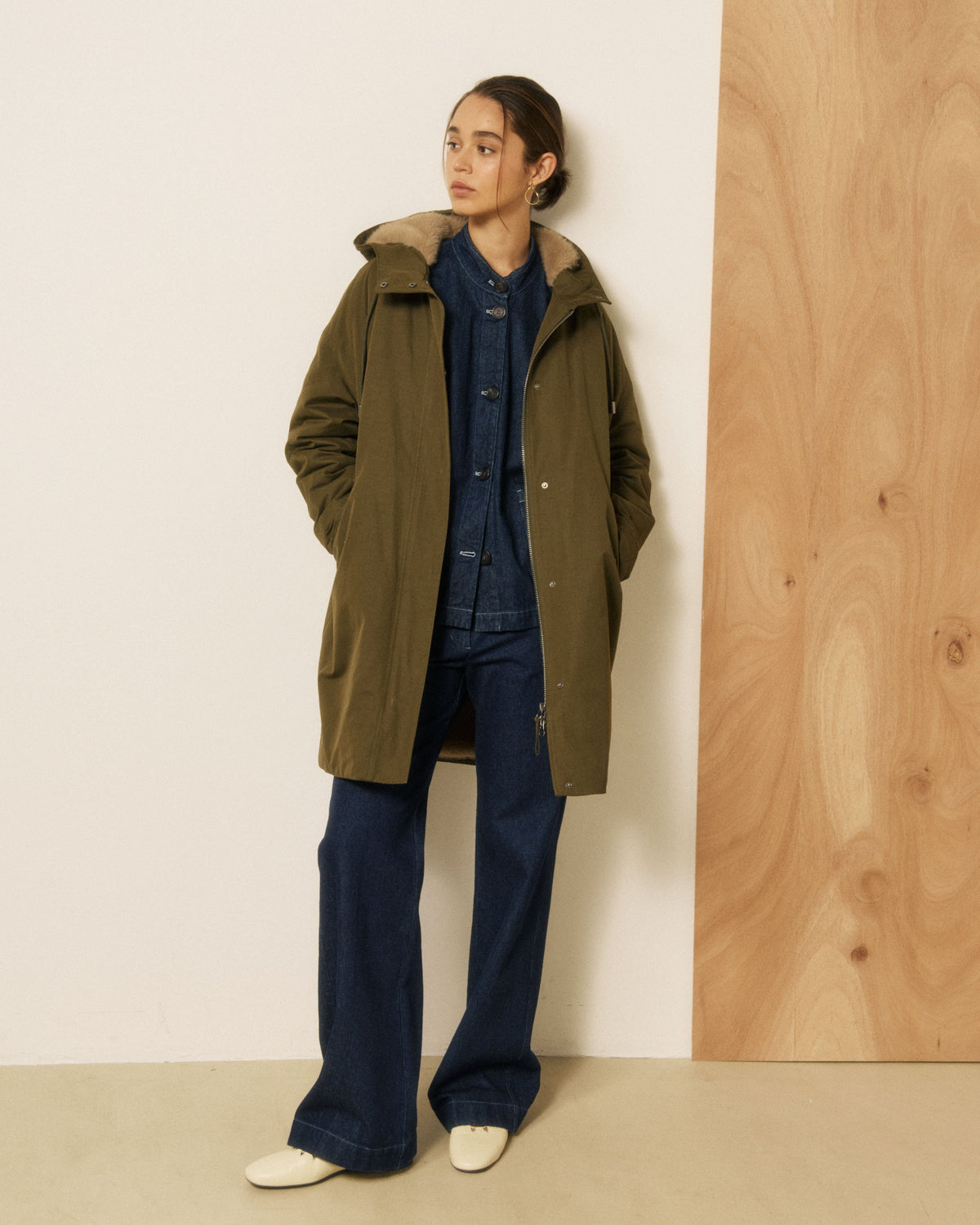 Vader Woven Coat - Army