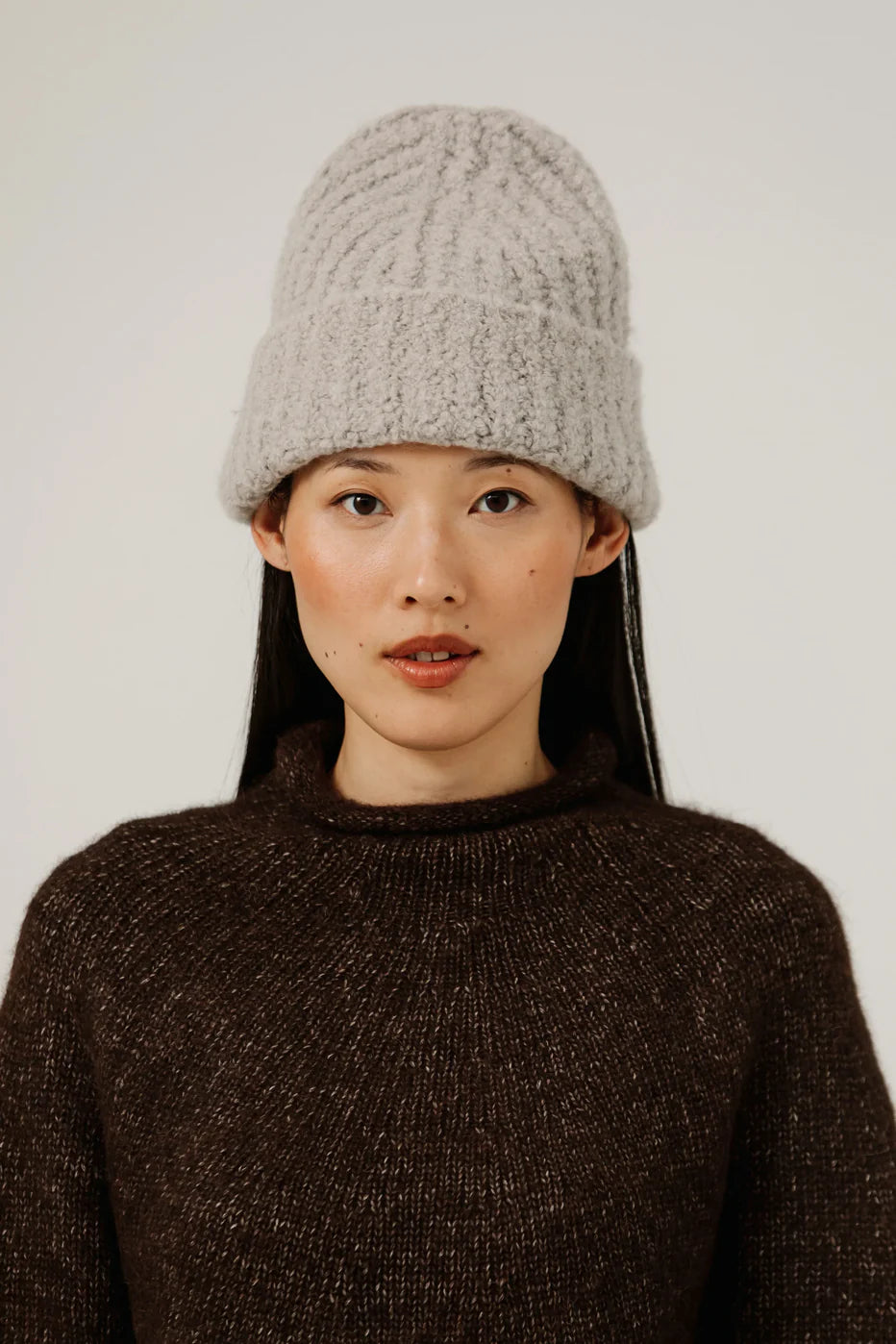 Colette Boucle Beanie - Mushroom - DUNE + SALT