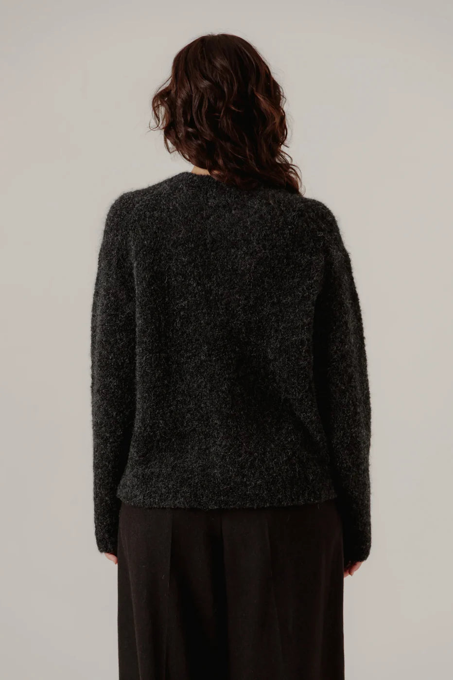 Colette Boucle Crewneck - Basalt - DUNE + SALT