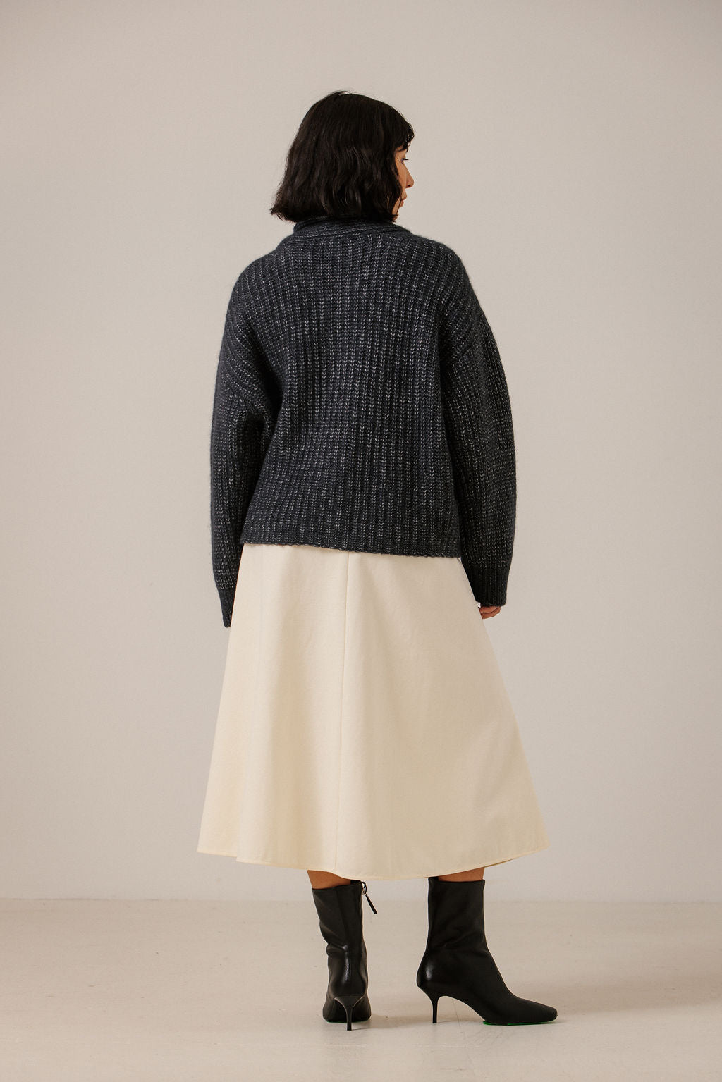 Oversized Shawl Cardigan - Dark Navy