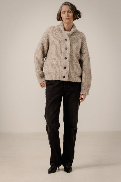 Oversized Shawl Cardigan - Marble