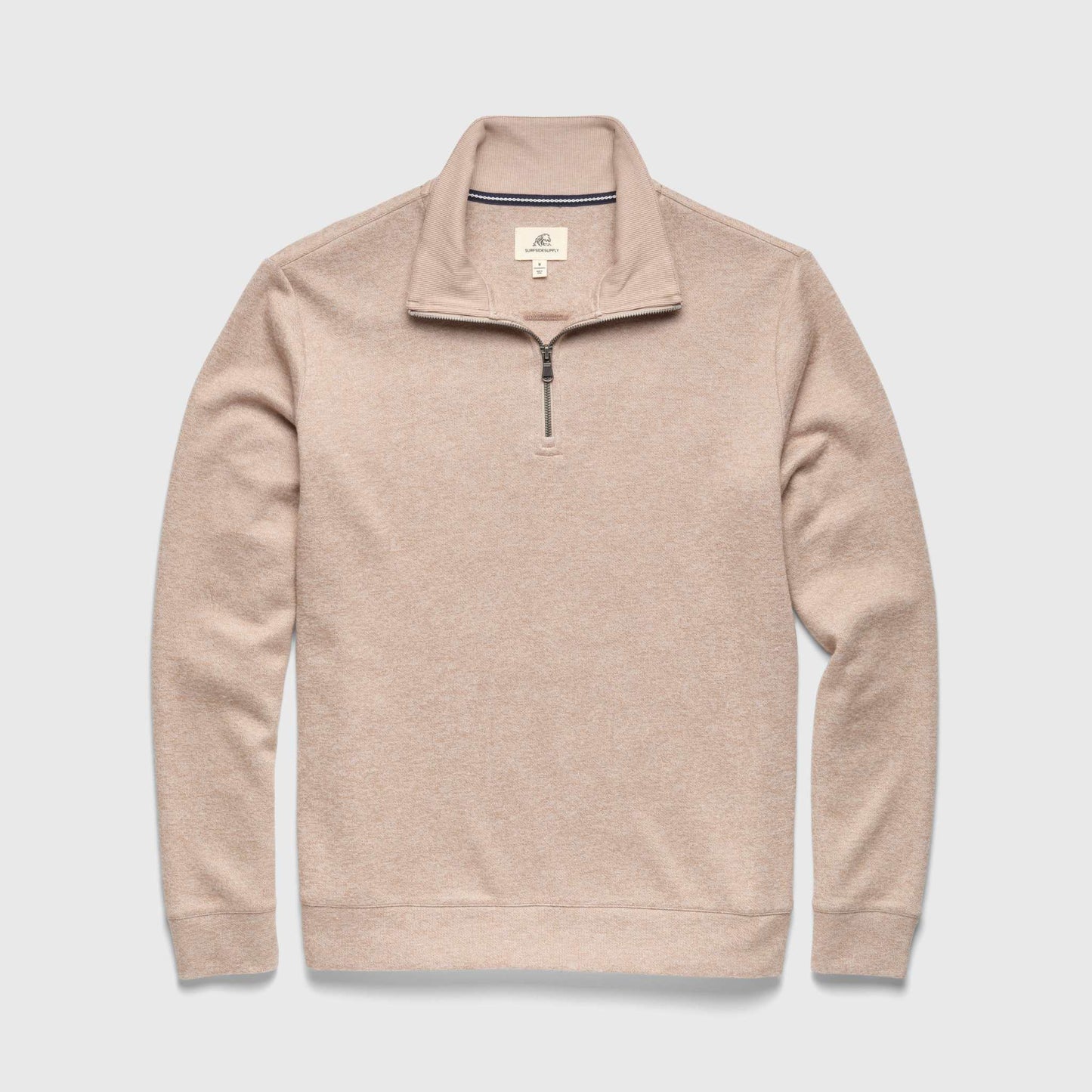 Bobby Cashmist Fleece Quarter Zip - Camel Heather