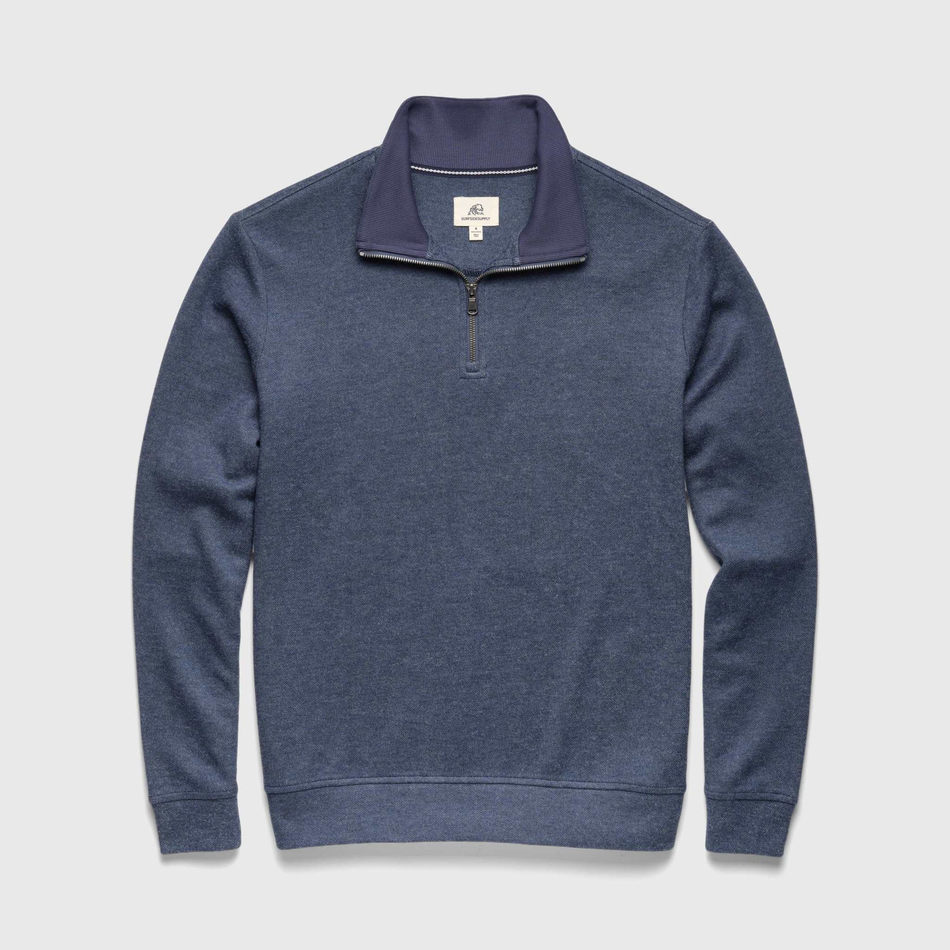 Bobby Cashmist Fleece Quarter Zip - Navy Heather